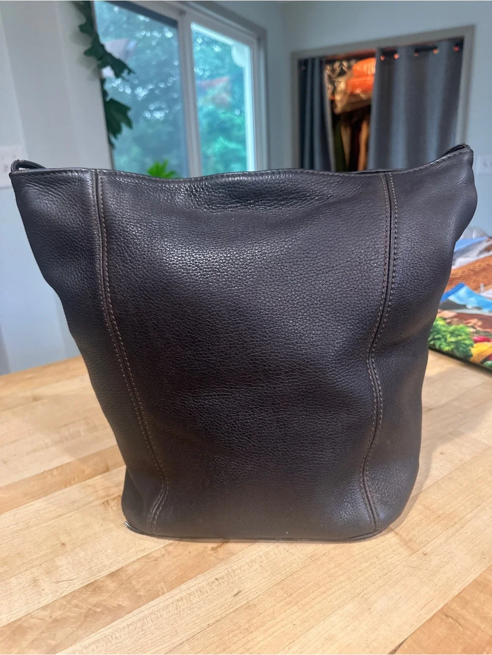 COACH Vintage ‘90s 4927 Sonoma Soft Bucket Bag  Saddle pebble Leather
